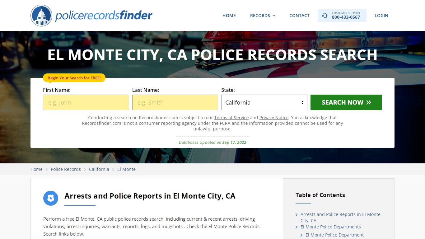 El Monte, Los Angeles County, CA Police Reports & Police Department Records