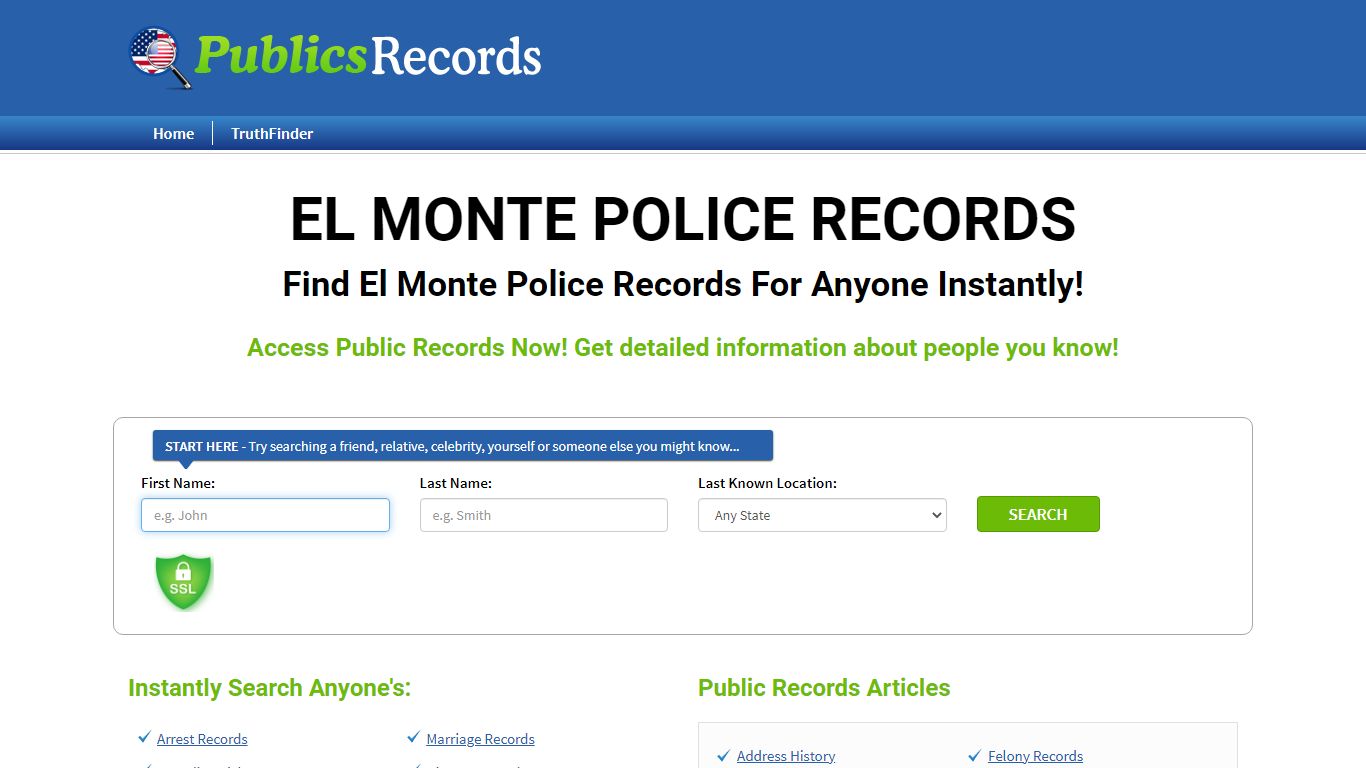 Find El Monte Police Records For Anyone Instantly!